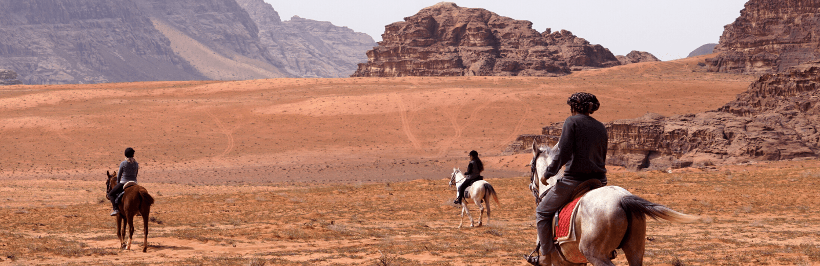 Paarden trektocht door de Wadi Rum. Jordan Desert Journeys