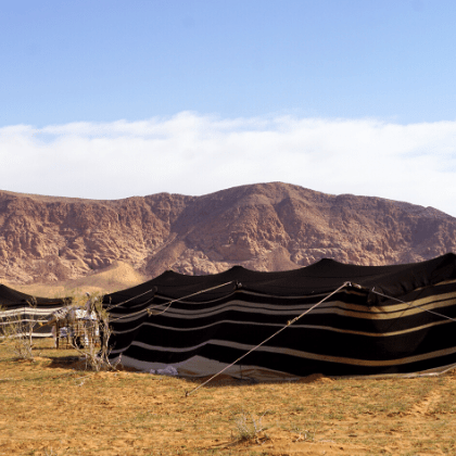 Visiting authentic Bedouin living in the Wadi Rum. Jordan Desert Journeys