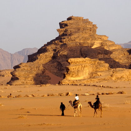 Camel tour 1 day with the possibility to spend the night under the stars. Jordan Desert Journeys