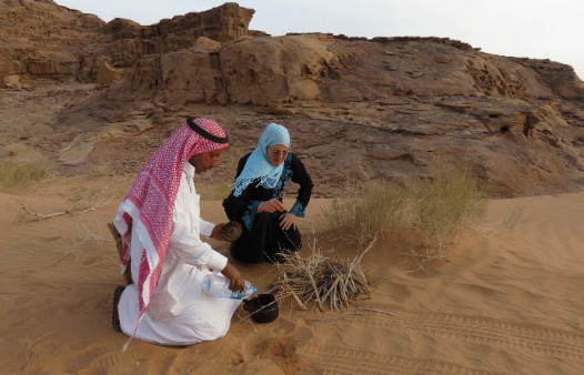 Abdullah en Brenda, wie zijn wij, Jordan Desert Journeys