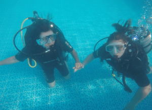 Debby van den Helder diving Red Sea, Jordan