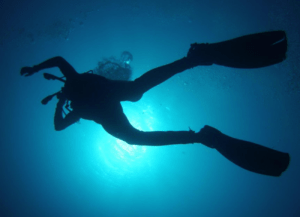 Debby van den Helder diving Red Sea, Jordan