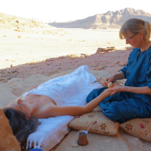 Khiaahh Milhh, Dead Sea Salt Stamp massage, Wadi Rum